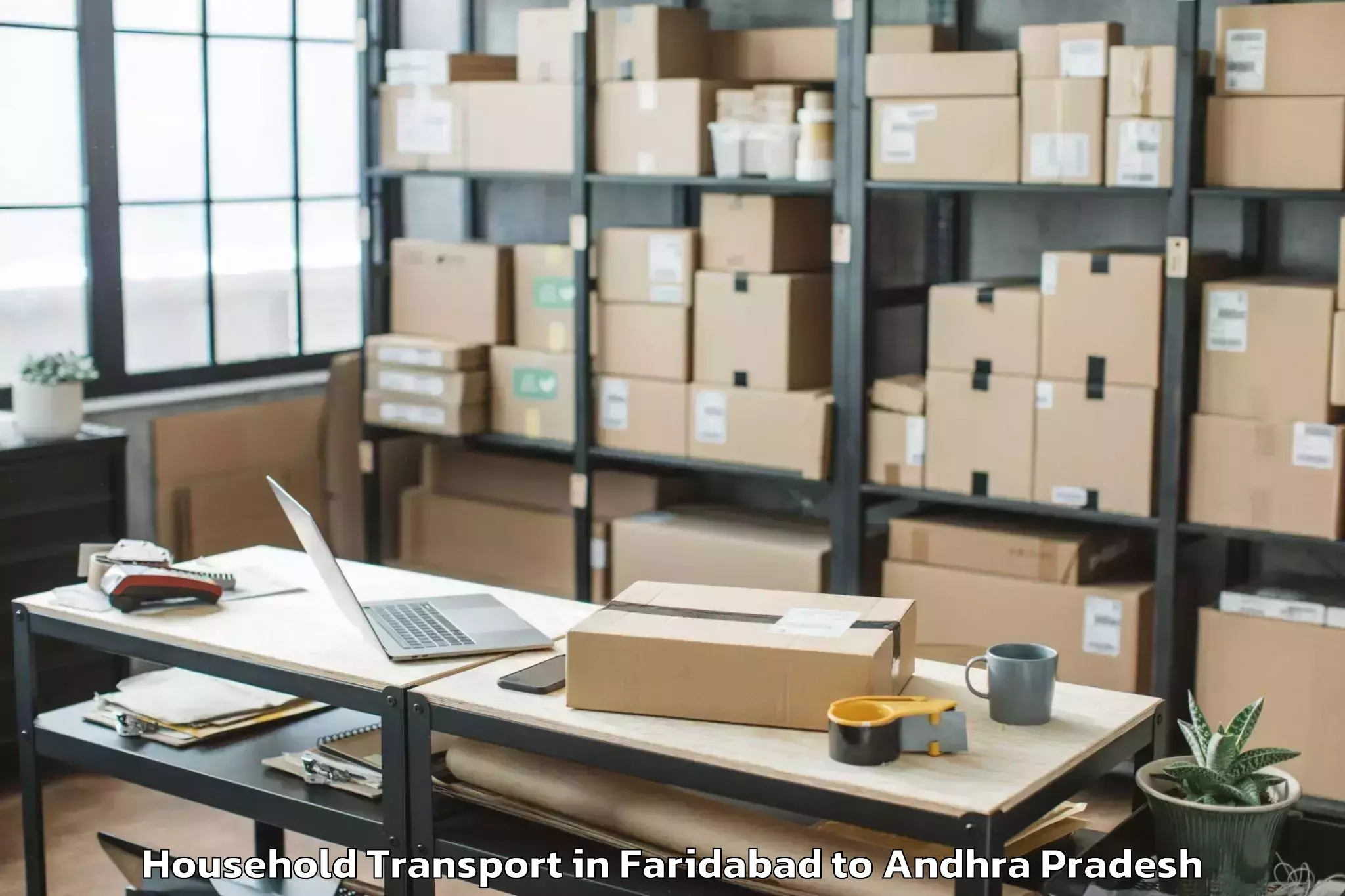 Expert Faridabad to Kadapa Airport Cdp Household Transport